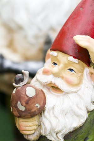 handmade garden gnomes on the display.の写真素材