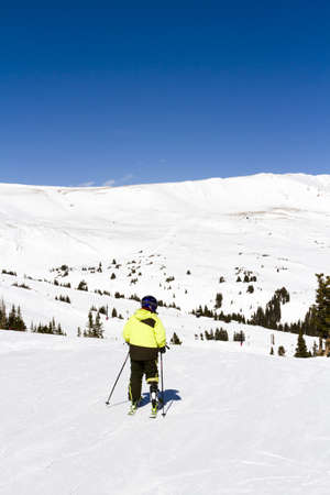 2012-2013 skiing season at Loveland ski resort, Colorado.のeditorial素材