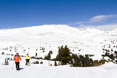 2012-2013 skiing season at Loveland ski resort, Colorado.のeditorial素材