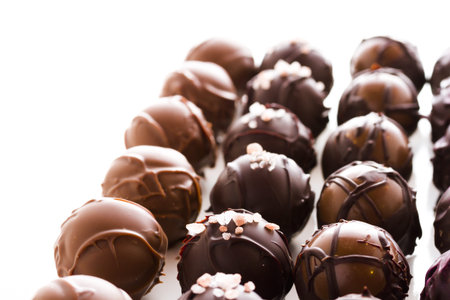 Gourmet assorted truffles hand made by chocolatier.