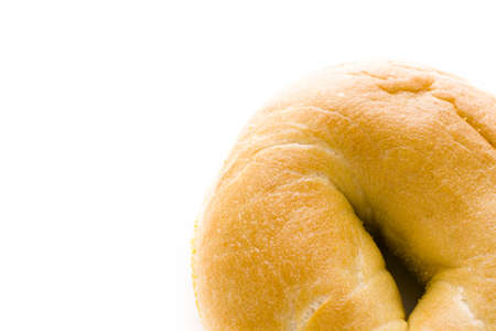Freshly baked Plain bagel.の写真素材