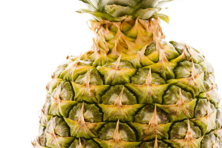 Fresh pineapple on white background.