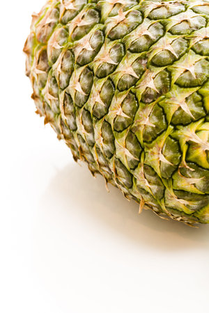 Fresh pineapple on white background.の写真素材