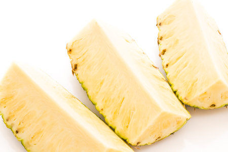 Fresh pineapple on white background.