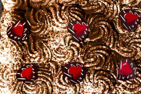 Tiramisu cake, multiple layers of espresso infused chocolate cake, filled with chocolate mascarpone...