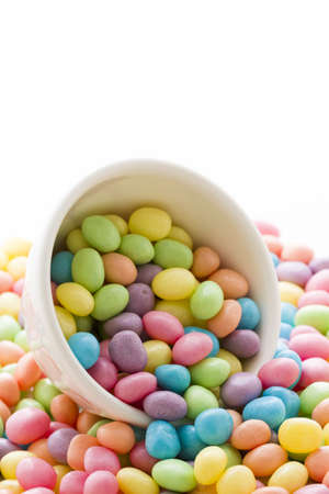 pastel color jelly beans for Easter.の写真素材