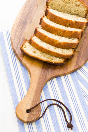 Homemade banana bread from classic recipe.