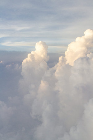 View from an airplane window.