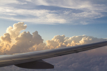 View from an airplane window.