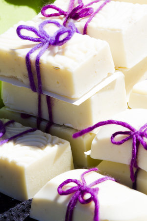 Hand made soap on the display at the local festival.