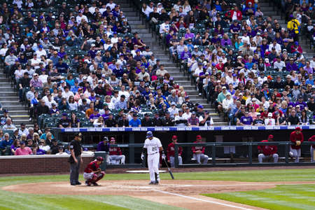 April 21, 2013 baseball game Colorado Rockies vs Arizona Diamondbacks at Coors Field.のeditorial素材