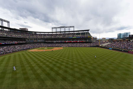 April 21, 2013 baseball game Colorado Rockies vs Arizona Diamondbacks at Coors Field.のeditorial素材