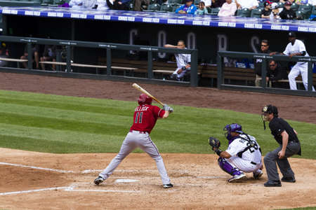 April 21, 2013 baseball game Colorado Rockies vs Arizona Diamondbacks at Coors Field.のeditorial素材