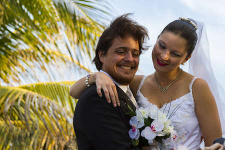 Typical distanation wedding in Cancun, Mexico.のeditorial素材