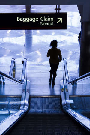 Moving eascalator at the Denver International Airport.の写真素材