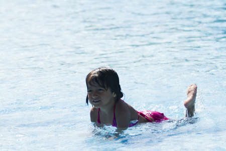 Swimming pool at the vacation resort in Mexico.のeditorial素材