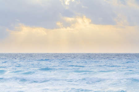 Sunrise on the beach of the Caribbean Sea.の写真素材