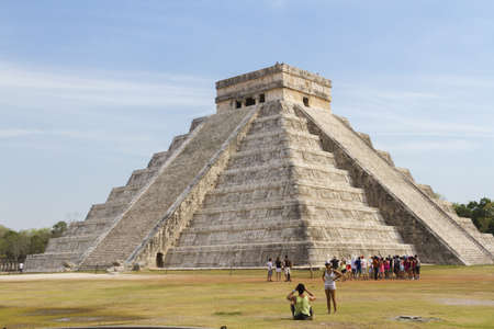 Mayan Pyramid Chichen Itza, Yucatan Peninsula, Mexico.のeditorial素材