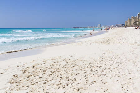 Vacationing on the beach of the Caribbean Sea.のeditorial素材
