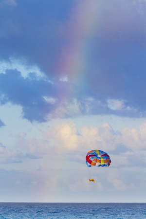 Rainbow over Caribbean Sea.のeditorial素材