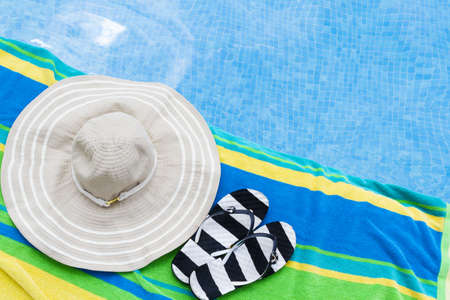 Swimming pool at the vacation resort in Mexico.の写真素材