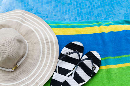 Swimming pool at the vacation resort in Mexico.の写真素材