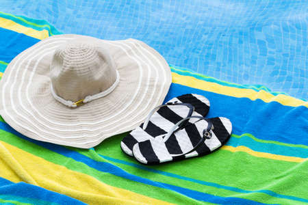 Swimming pool at the vacation resort in Mexico.の写真素材