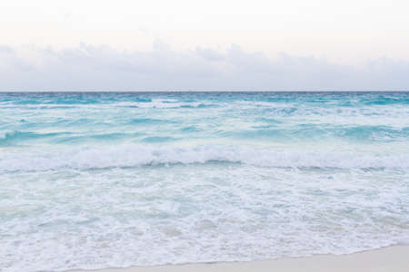 Sunset over the beach of Caribbean Sea.の写真素材