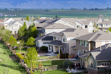 Typical american suburban development.のeditorial素材