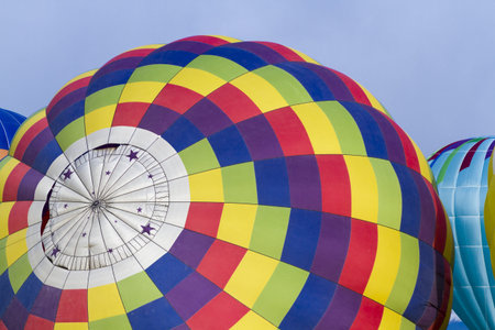 Annual hot air balloon festival in Erie, Colorado.の写真素材