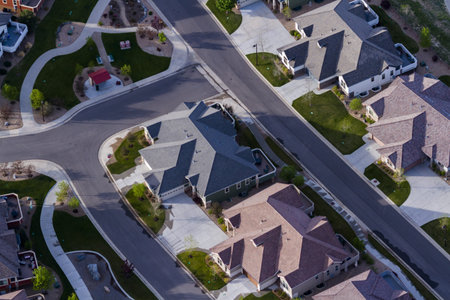 Typical american suburban development.のeditorial素材