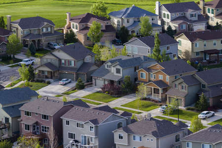 Typical american suburban development.のeditorial素材