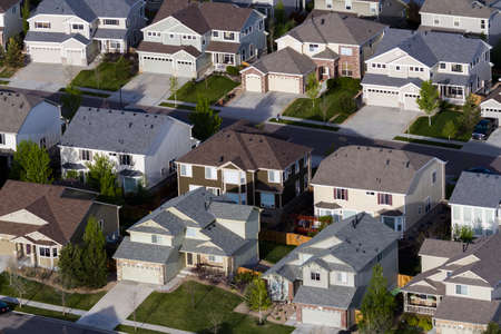 Typical american suburban development.のeditorial素材