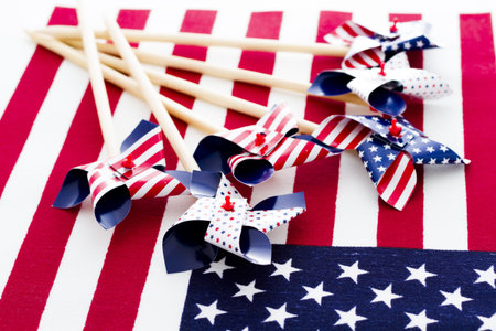 Patriotic items to celebrate July 4th.の写真素材