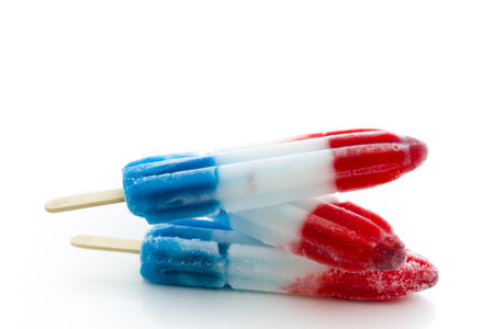 ice pop  with red, white, and blue colors.