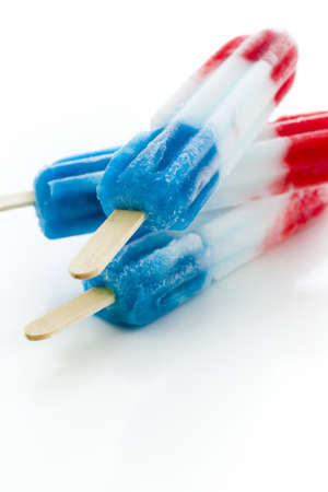ice pop  with red, white, and blue colors.の写真素材