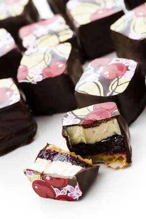 Cherry pie a la mode truffle for Thanksgiving.の写真素材