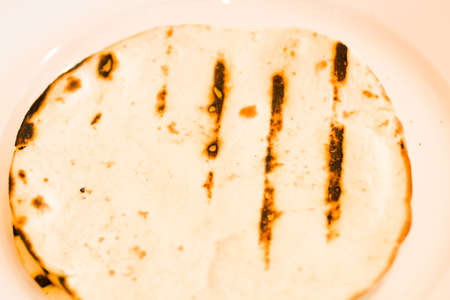 Fresh grilled tortilla for chicken fajitas.の写真素材