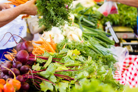 Fresh produce at the local farmer's  market.の写真素材