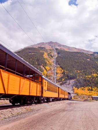 Durango to Silverton Narrow Gauge Train.  This train is in daily operation on the narrow gauge railroad between Durango and Silverton Coloradoのeditorial素材