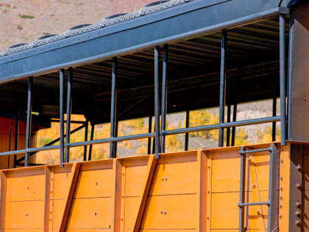Durango to Silverton Narrow Gauge Train.  This train is in daily operation on the narrow gauge railroad between Durango and Silverton Coloradoのeditorial素材