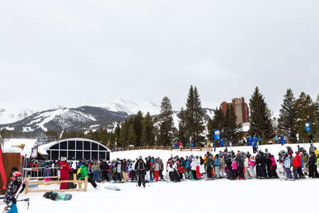 Breckenridge, Colorado - February 14, 2014. 2013/2013 Skiing season in Colorado.のeditorial素材