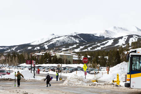 Breckenridge, Colorado - February 14, 2014. 2013/2013 Skiing season in Colorado.のeditorial素材