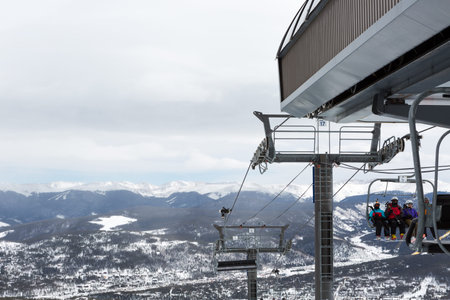 Breckenridge, Colorado - February 14, 2014. 2013/2013 Skiing season in Colorado.