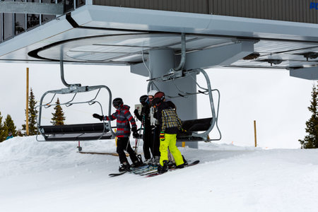 Breckenridge, Colorado - February 14, 2014. 2013/2013 Skiing season in Colorado.