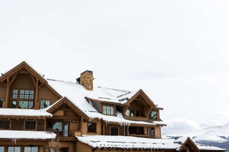 Skiing lodge in Breckenridge, Colorado.のeditorial素材