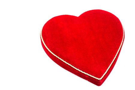 Heart shape box of gourmet chocolates.の写真素材