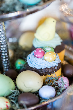 Jars filled with different candies at the boutique candy store.の写真素材