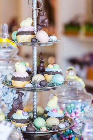 Jars filled with different candies at the boutique candy store.の写真素材