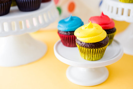 Colorful sweets for kids birthday party celebration.